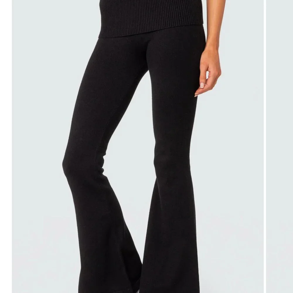EDIKTED - desiree foldover flare pants- Size S - Picture 3 of 10